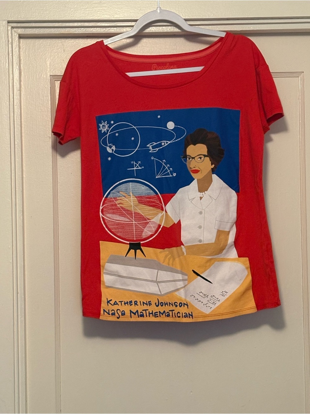Katherine Johnson Graphic Tee - Red Short Sleeve Top